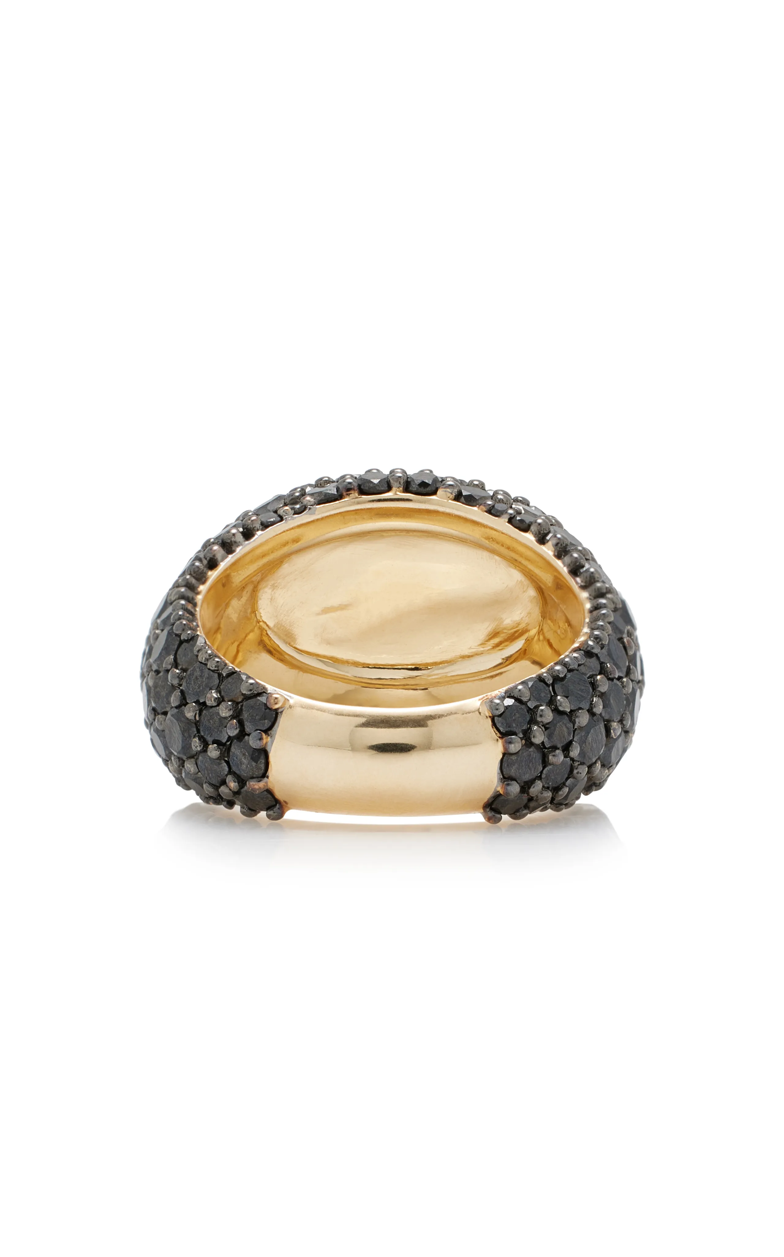 DRU. No 14K Yellow Gold Diamond Signet Ring